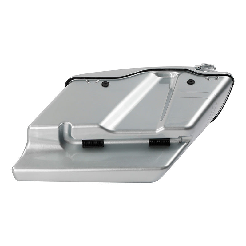 HR3 Brilliant Silver Pearl 2015SGS 5" Stretched Extended Saddlebags For Harley Touring 2014-2023