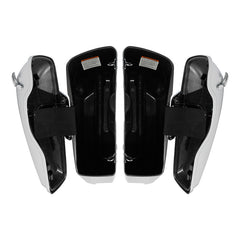 HR3 Brilliant Silver Pearl 2015SGS 5" Stretched Extended Saddlebags For Harley Touring 2014-2023