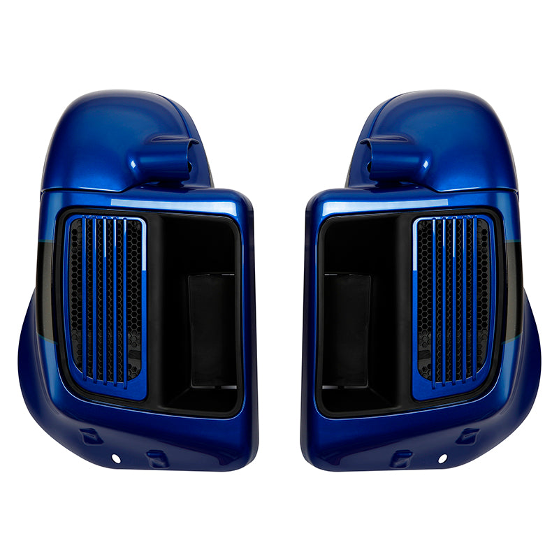 HR3 Candy Cobalt / Indigo Ink Vented Lower Fairing Kit For Harley Touring Models 2014-2023 (Fits water cooled models)