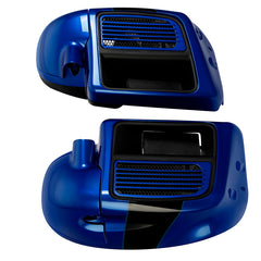 HR3 Candy Cobalt / Indigo Ink Vented Lower Fairing Kit For Harley Touring Models 2014-2023 (Fits water cooled models)