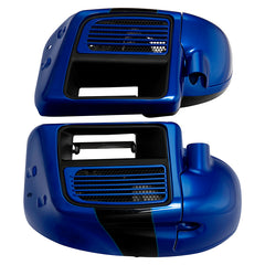 HR3 Candy Cobalt / Indigo Ink Vented Lower Fairing Kit For Harley Touring Models 2014-2023 (Fits water cooled models)
