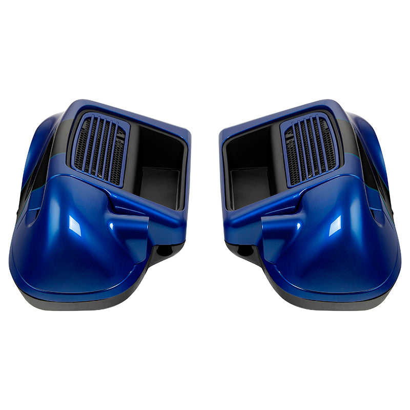 HR3 Candy Cobalt / Indigo Ink Vented Lower Fairing Kit For Harley Touring Models 2014-2023 (Fits water cooled models)