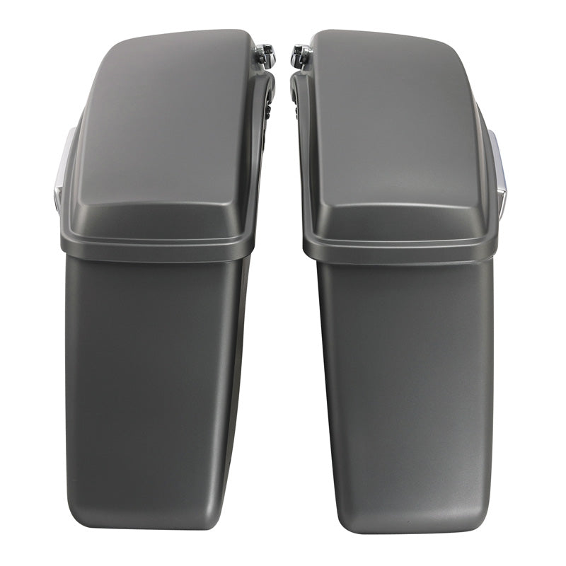 HR3 Charcoal Denim Hard Saddlebags (Regular) For 14-23 Harley Touring