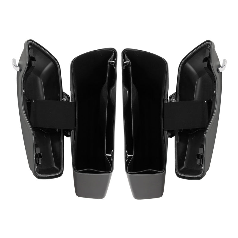 HR3 Charcoal Denim Hard Saddlebags (Regular) For 14-23 Harley Touring