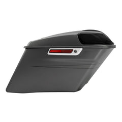 HR3 Charcoal Denim CVO Stretched Saddlebags with Speaker Lids For 14-23 Harley Touring
