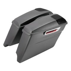 HR3 Charcoal Denim CVO Stretched Saddlebags with Speaker Lids For 14-23 Harley Touring