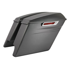 HR3 Charcoal Denim 5" Stretched Extended Saddlebags For Harley Touring 2014-2022