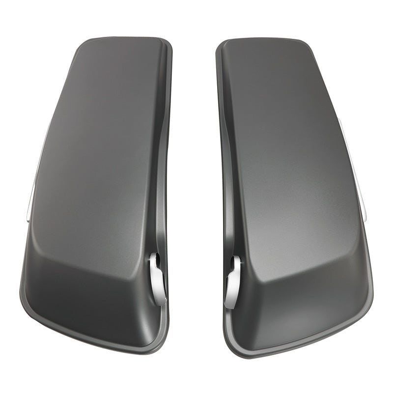 HR3 Charcoal Denim 5" Stretched Extended Saddlebags For Harley Touring 2014-2022