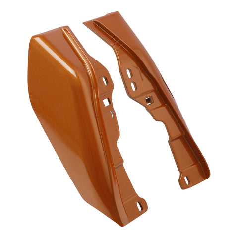 HR3 Amber Whiskey Mid-Frame Air Deflectors For Harley Touring and Trike Models 2009-2024