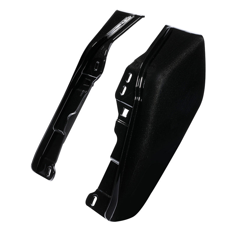 HR3 Black Earth & Vivid Black Mid Frame Air Heat Deflectors For Harley Touring and Trike Models 09-24