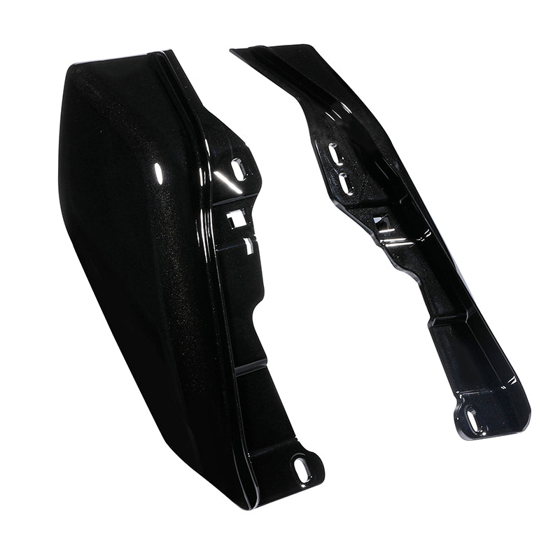 HR3 Black Earth & Vivid Black Mid Frame Air Heat Deflectors For Harley Touring and Trike Models 09-24