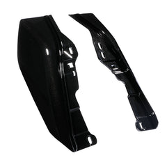 HR3 Black Earth & Vivid Black Mid Frame Air Heat Deflectors For Harley Touring and Trike Models 09-24