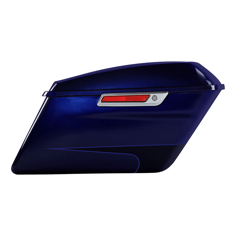 HR3 Zephyr Blue / Black Sunglo Hard Saddlebags (Regular) For 14-23 Harley Touring