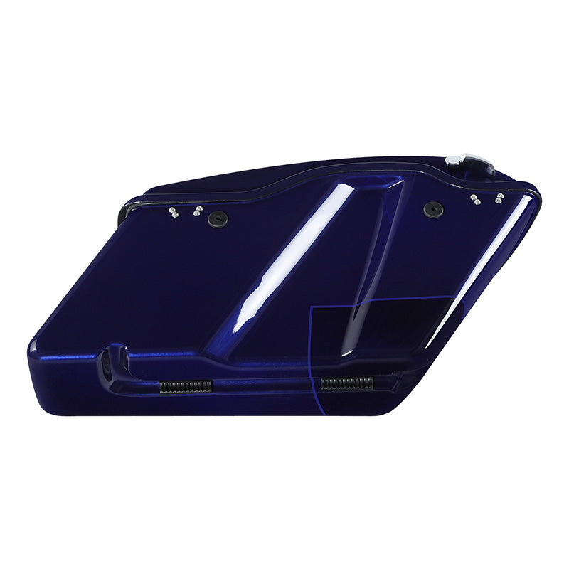 HR3 Zephyr Blue / Black Sunglo Hard Saddlebags (Regular) For 14-23 Harley Touring