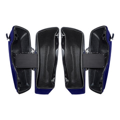 HR3 Zephyr Blue / Black Sunglo Hard Saddlebags (Regular) For 14-23 Harley Touring