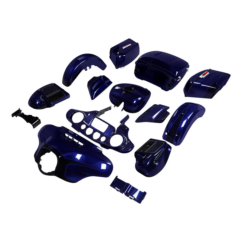 HR3 Zephyr Blue / Black Sunglo Complete Body Fairing Kit For Harley Ultra Limited FLHTK 14-23