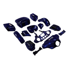 HR3 Zephyr Blue / Black Sunglo Complete Body Fairing Kit For Harley Ultra Limited FLHTK 14-23