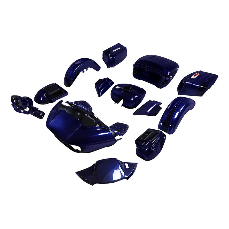 HR3 Zephyr Blue / Black Sunglo Complete Body Fairing Kit For Harley Road Glide Limited FLTRK 15-23