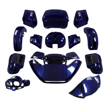 HR3 Zephyr Blue/Black Sunglo Complete Body Fairing Kit For Harley Road Glide Limited FLTRK 2015-2023 [Pre-Order]