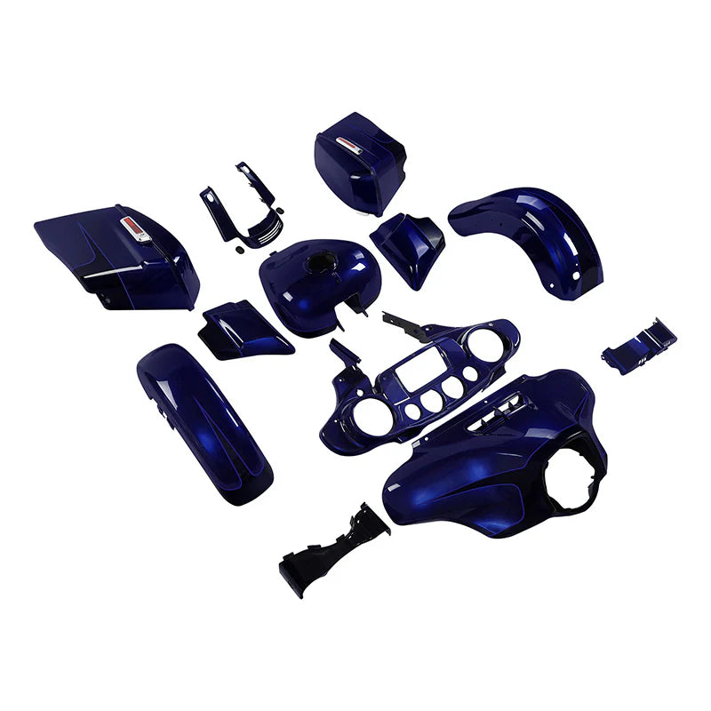 HR3 Zephyr Blue / Black Sunglo Complete Body Fairing Kit For Harley Street Glide Special FLHXS 14-23