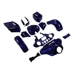 HR3 Zephyr Blue / Black Sunglo Complete Body Fairing Kit For Harley Street Glide Special FLHXS 14-23