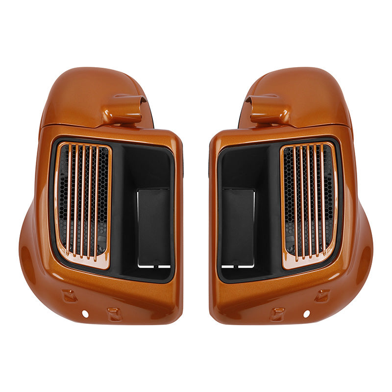HR3 Amber Whiskey Vented Lower Fairing Kit For Harley Touring Models 2014-2023 (Fits water cooled models)