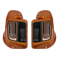 HR3 Amber Whiskey Vented Lower Fairing Kit For Harley Touring Models 2014-2023 (Fits water cooled models)