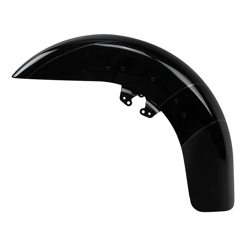 HR3 Dark Slate Candy / Arctic Black Motorcycle 18" Wide Tire Front Mudguard Fender For Harley Touring Models 2014-2023