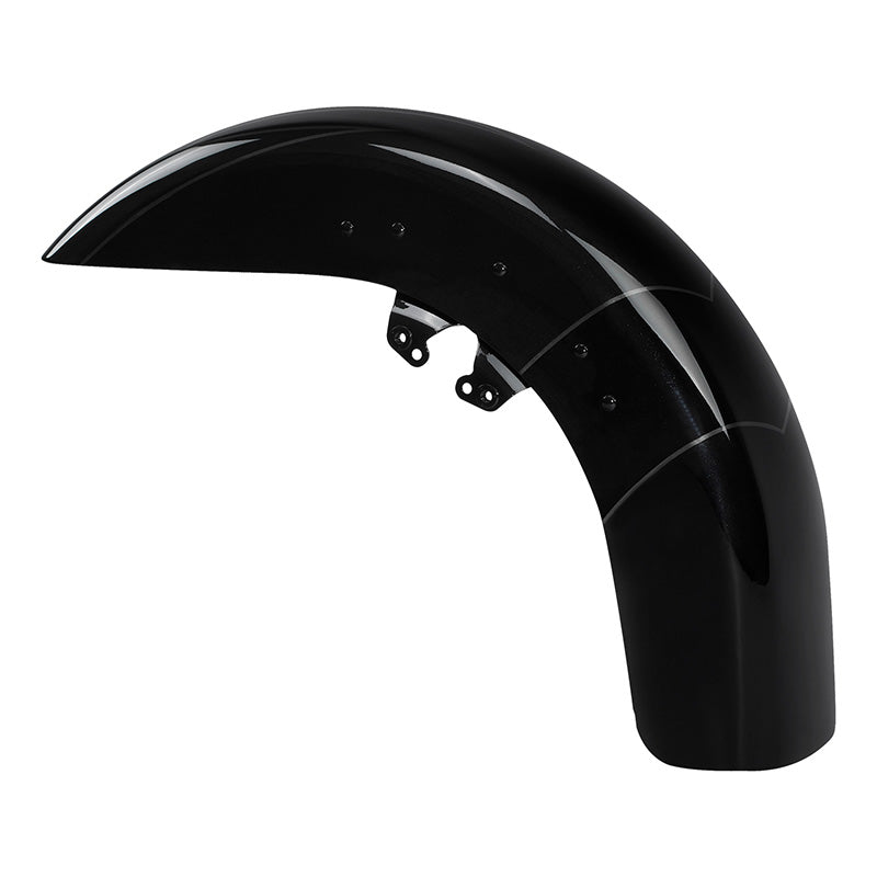 HR3 Dark Slate Candy / Arctic Black Motorcycle 18" Wide Tire Front Mudguard Fender For Harley Touring Models 2014-2023