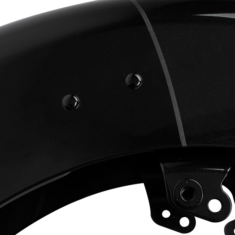 HR3 Dark Slate Candy / Arctic Black Motorcycle 18" Wide Tire Front Mudguard Fender For Harley Touring Models 2014-2023