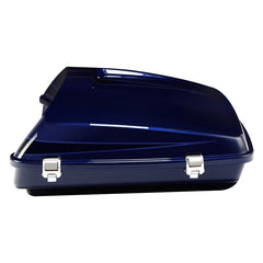 HR3 Zephyr Blue / Black Sunglo 5.5" Razor Style Touring Trunk Luggage For 14-24 Touring