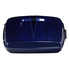 HR3 Zephyr Blue / Black Sunglo 5.5" Razor Style Touring Trunk Luggage For 14-24 Touring