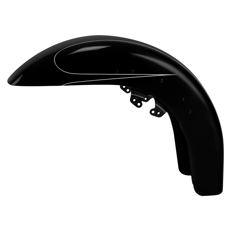 HR3 Vivid Black 2015S Motorcycle 18" Wide Tire Front Mudguard Fender For Harley Touring Models 2014-2023