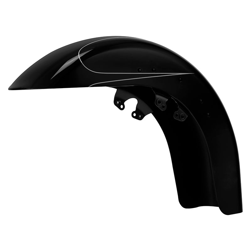 HR3 Vivid Black 2015S Motorcycle 18" Wide Tire Front Mudguard Fender For Harley Touring Models 2014-2023