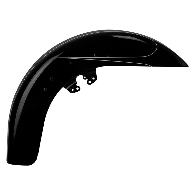 HR3 Vivid Black 2015S Motorcycle 18" Wide Tire Front Mudguard Fender For Harley Touring Models 2014-2023