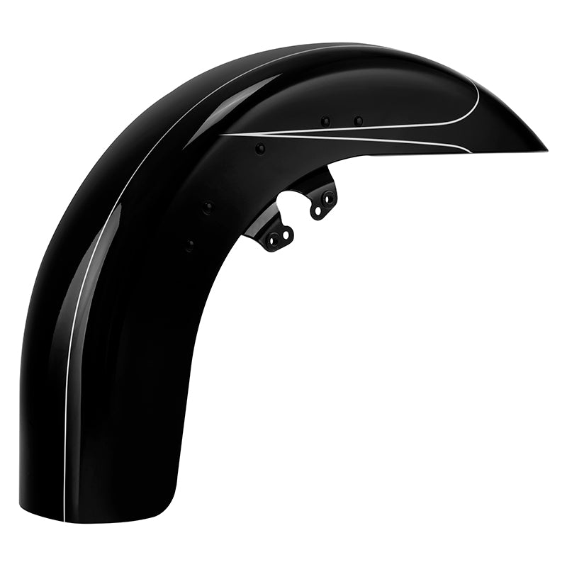 HR3 Vivid Black 2015S Motorcycle 18" Wide Tire Front Mudguard Fender For Harley Touring Models 2014-2023