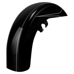 HR3 Vivid Black 2015S Motorcycle 18" Wide Tire Front Mudguard Fender For Harley Touring Models 2014-2023