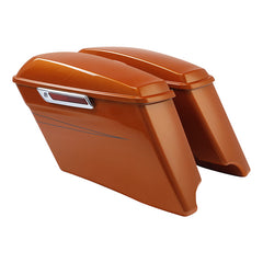 HR3 Amber Whiskey CVO Stretched Saddlebags For 14-23 Harley Touring