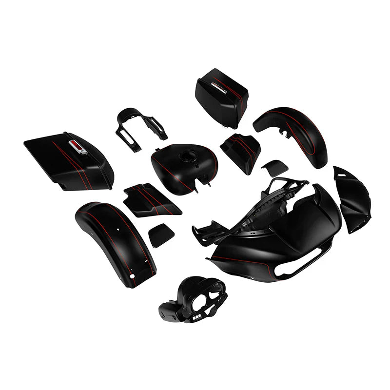 HR3 Black Denim 2015S Complete Body Fairing Kit For Harley Road Glide Special FLTRXS 15-23