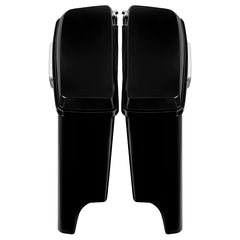 HR3 Vivid Black 5" Stretched Extended Saddlebags For Harley Touring 2014-2023