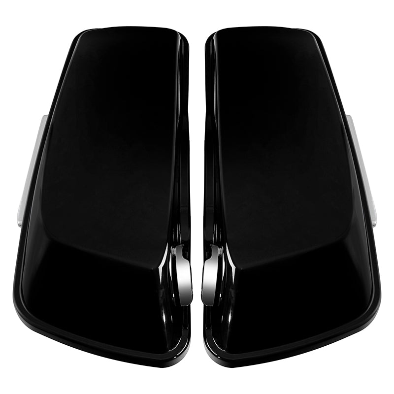 HR3 Vivid Black 5" Stretched Extended Saddlebags For Harley Touring 2014-2023