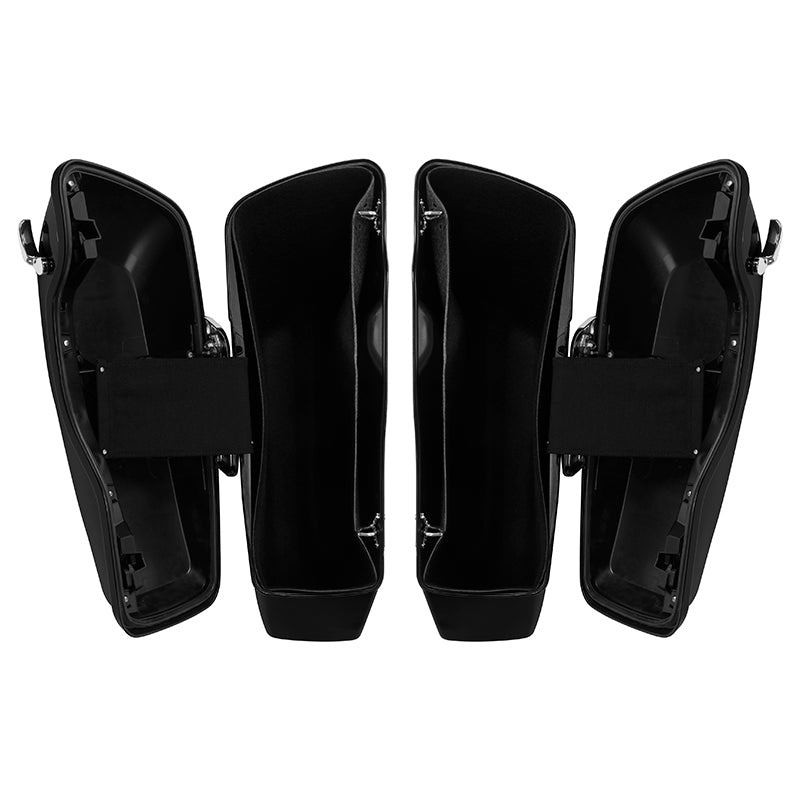 HR3 Vivid Black 2015S Hard Saddlebags (Regular) For 14-23 Harley Touring