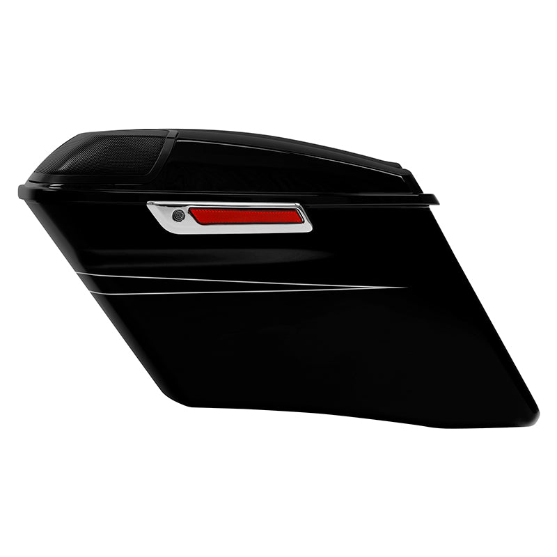 HR3 Vivid Black 2015 Special CVO Stretched Saddlebags with Speaker Lids For 14-23 Harley Touring