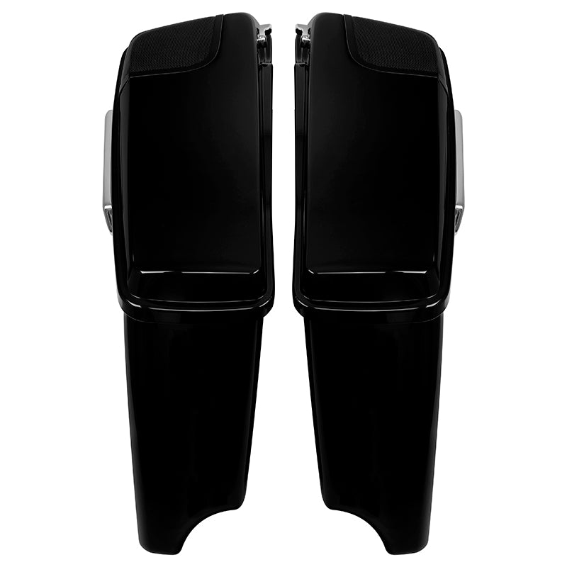 HR3 Vivid Black 2015 Special CVO Stretched Saddlebags with Speaker Lids For 14-23 Harley Touring