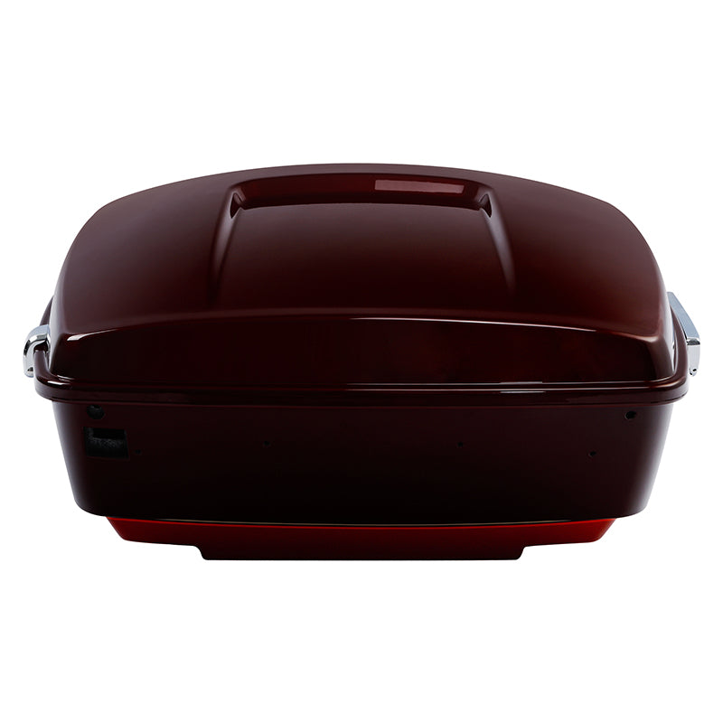 HR3 Mysterious Red Sunglo/ Velocity Red Sunglo 2016RGU King Size Touring Trunk Luggage with Speaker Cut Outs For 14-24 Harley Touring