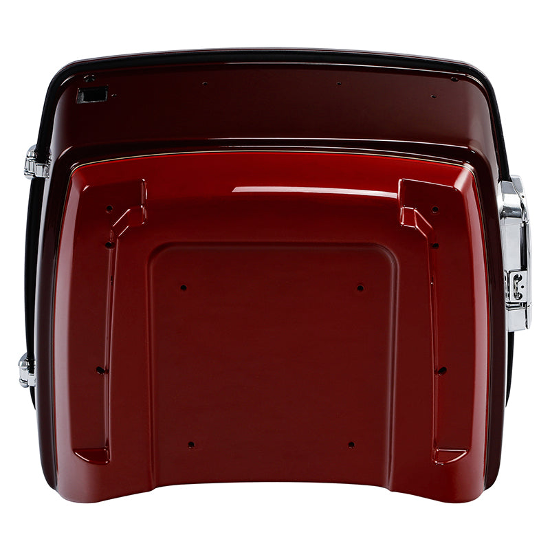 HR3 Mysterious Red Sunglo/ Velocity Red Sunglo 2016RGU King Size Touring Trunk Luggage with Speaker Cut Outs For 14-24 Harley Touring