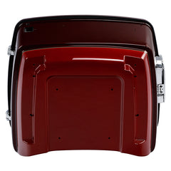 HR3 Mysterious Red Sunglo/ Velocity Red Sunglo 2016RGU King Size Touring Trunk Luggage with Speaker Cut Outs For 14-24 Harley Touring