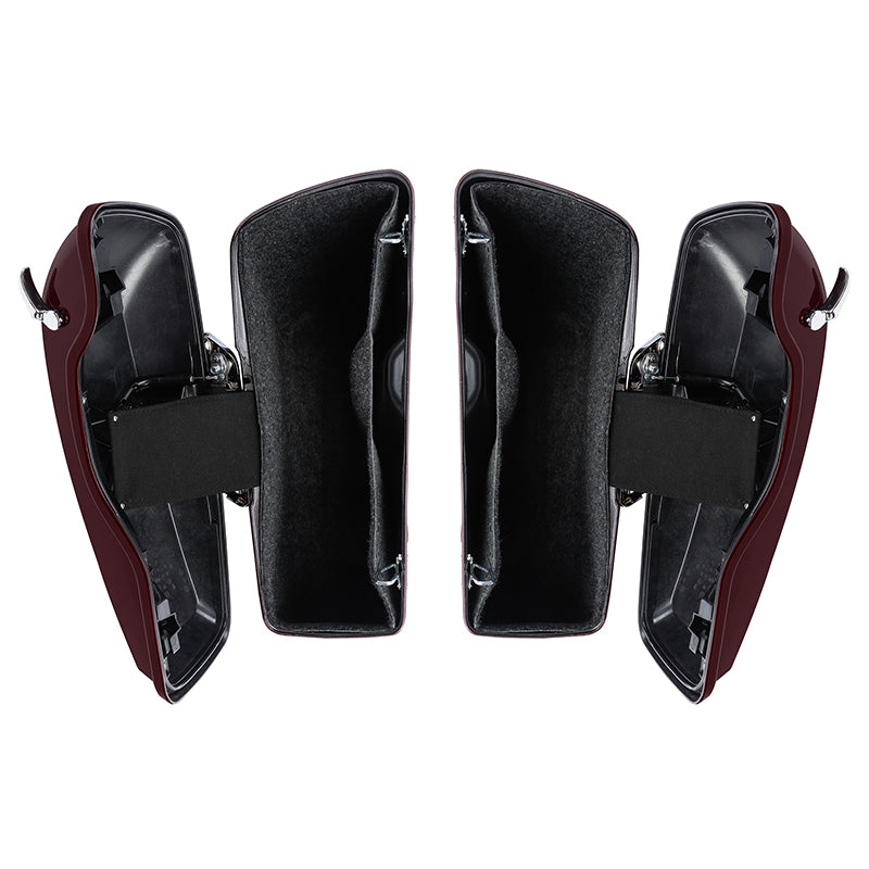 HR3 Mysterious Red Sunglo/ Velocity Red Sunglo Hard Saddlebags (Regular) For 14-23 Harley Touring