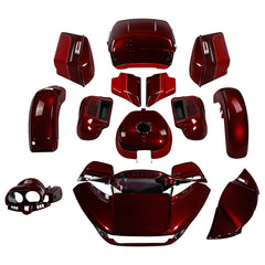 HR3 Mysterious Red Sunglo/ Velocity Red Sunglo 2016RGU Complete Body Fairing Kit For Harley Road Glide Limited FLTRK 15-23