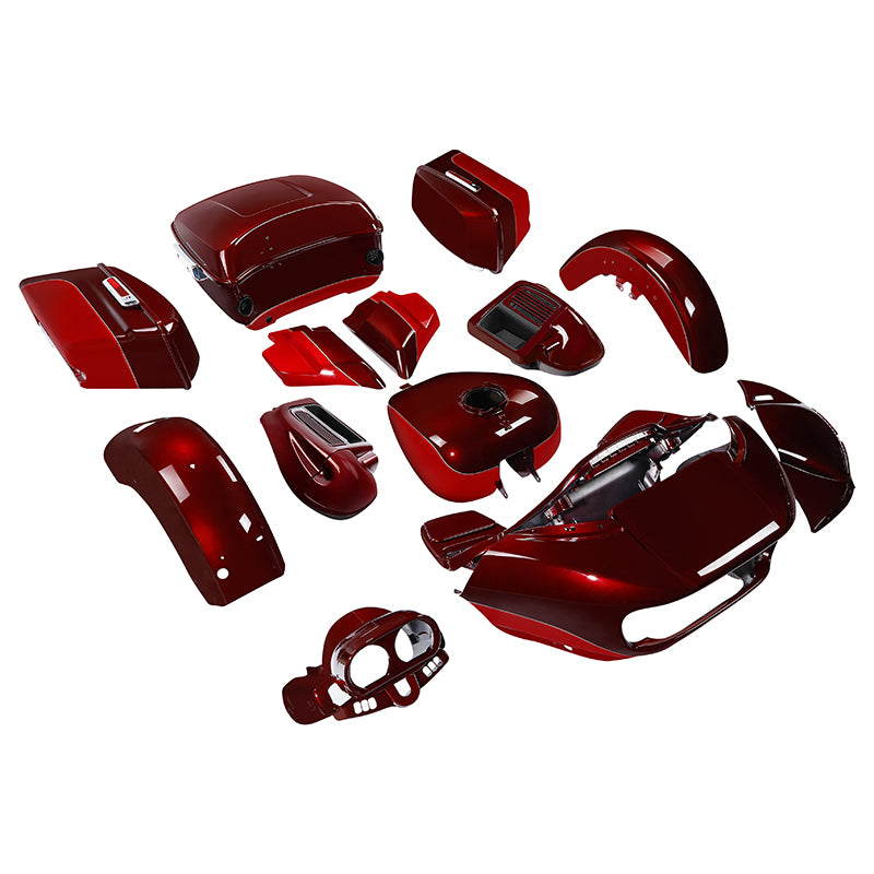 HR3 Mysterious Red Sunglo/ Velocity Red Sunglo 2016RGU Complete Body Fairing Kit For Harley Road Glide Limited FLTRK 15-23